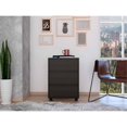 thumbnail image 3 of FM Furniture Vienna 3-Drawer Modern Wood Filing Cabinet in Black, 3 of 9