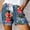 Blue, variant on Shorts for Women's Casual Print Pocket Loose Lace Up High Waisted Sports Shorts for Women Lightweight Athletic Shorts with Hidden Pockets and Breathable Blue S