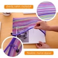 thumbnail image 4 of Bolsa de malla con cremallera, 6 uds., 6 colores, 9,8 "x 7", lápiz, bolígrafo, bolsa para documentos, bolsas con cremallera para archivos, bolsa de almacenamiento para cosméticos de viaje y, 4 of 5