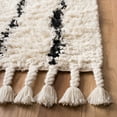 thumbnail image 4 of SAFAVIEH Casablanca Winifred Striped Wool Shag Runner Rug, Black/Ivory, 2'3" x 8', 4 of 7