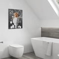 thumbnail image 6 of Asdg12s-Teddy Dog Sitting on Toilet Wall Art Bathroom Dogs Wall Decor Black and White Animal Bathroom Funny Pictures Farmhouse Dog Wall Décor for Toilet Bathroom Framed Artwork 16x24 inch, 6 of 7