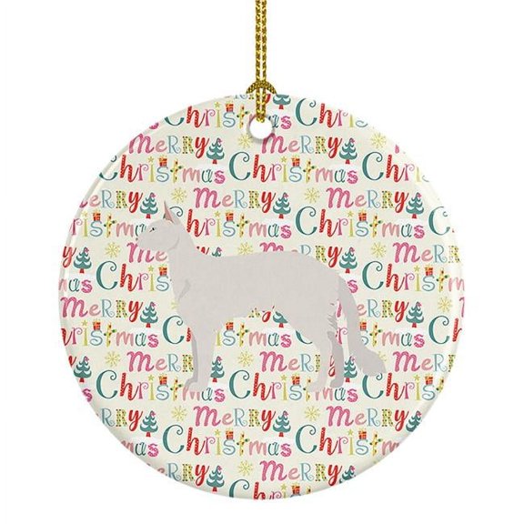 Balinese Style 2 Cat Christmas Ceramic Ornament