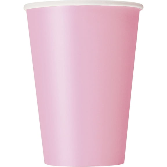 Paper Cups, 12 oz, Light Pink, 10ct