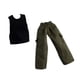 thumbnail image 5 of 1/12 pantalones de muñecas y ropa superior vestida de cosplay mini pierna ancha pantalón largo para figuras de acción masculina de 6 pulgadas con chaleco, 5 of 9