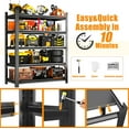 thumbnail image 4 of 78''H Garage Shelving Heavy Duty Garage Storage Shelves, 3000 LBS Adjustable 6 Tier Industrial Shelving Unit, Metal Utility Shelf for Basement, Warehouse and Workshop (78''Hx36''Wx16''D, Black), 4 of 9