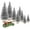 Silver, variant on 8PCS Artificial Mini Christmas Trees, Bottle Brush Trees with Wood Base, Frosted Sisal Xmas Tree, DIY Crafts Mini Pine Tree for Party Home Table Top Decor Winter Ornaments