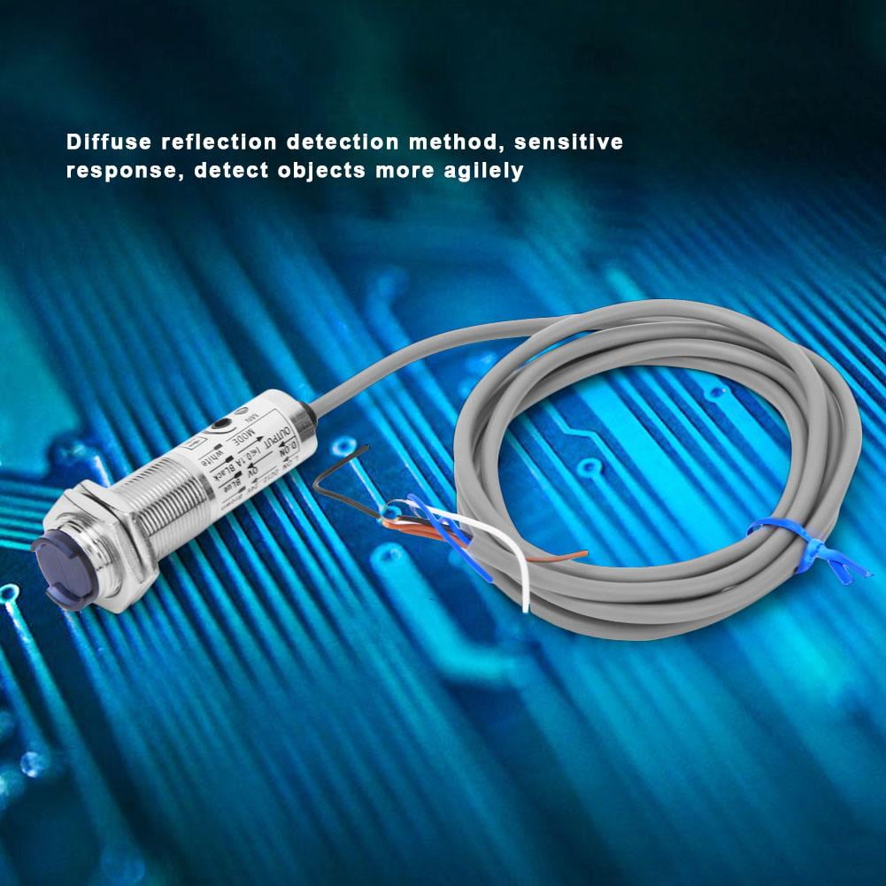 Photoelectric Sensor Switch,BERM 4-Wire NPN NO DC10-30V Diffuse reflection Proximity Sensor,DC10-30V 10-30mm sensitive response