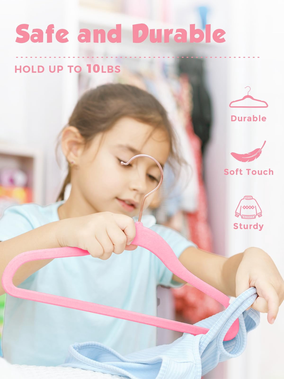 14 inch-50P Pink Clothes Hanger