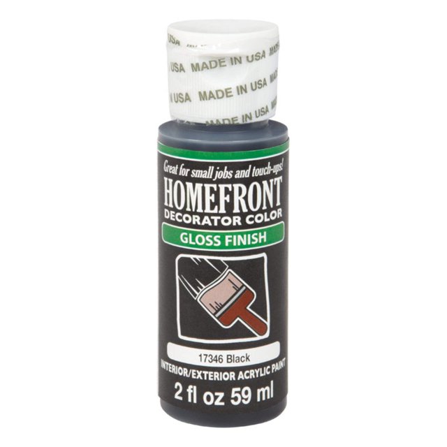 Pintura Homefront, 59 ml, color negro brillante