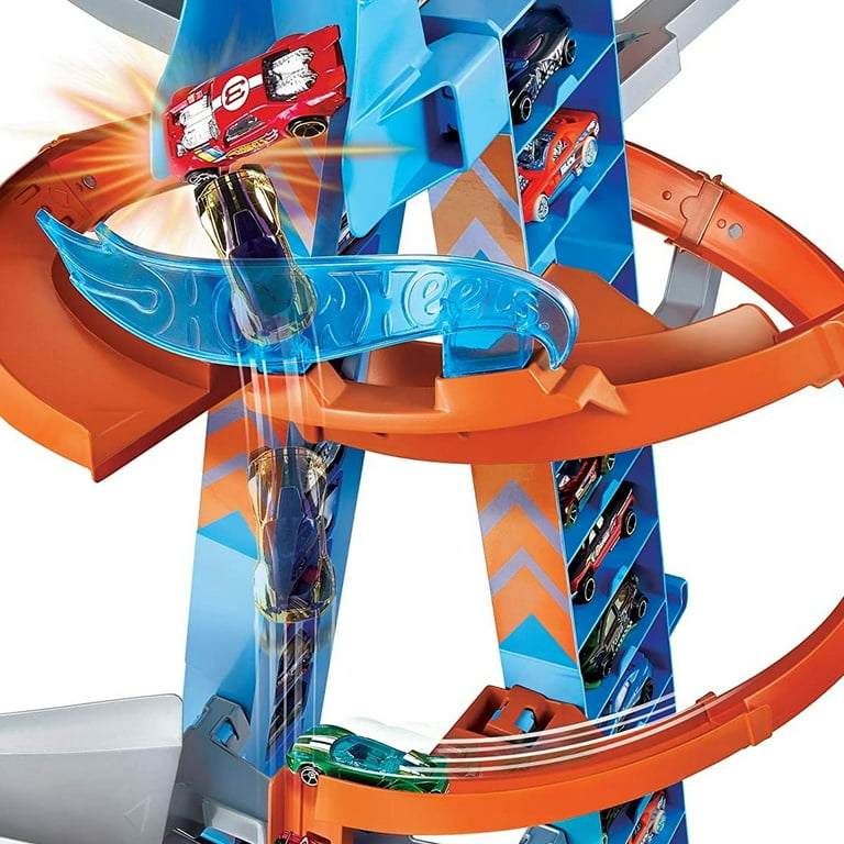 Hot Wheels GWT39 Action Sky Crash Tower Track Motorized Racing