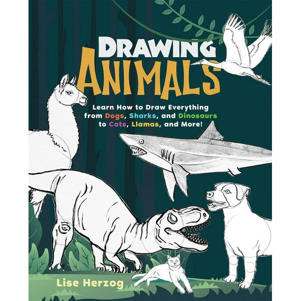 How to Draw Books: Drawing Animals : Learn How to Draw Everything from  Dogs, Sharks, and Dinosaurs to Cats, Llamas, and More! (Paperback) -  