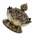 thumbnail image 3 of Quemador de incienso de flor de Buda chino, incensario hecho a mano de aleación para decoración budista de la oficina en casa Yuarrent HA8326-00B, 3 of 6