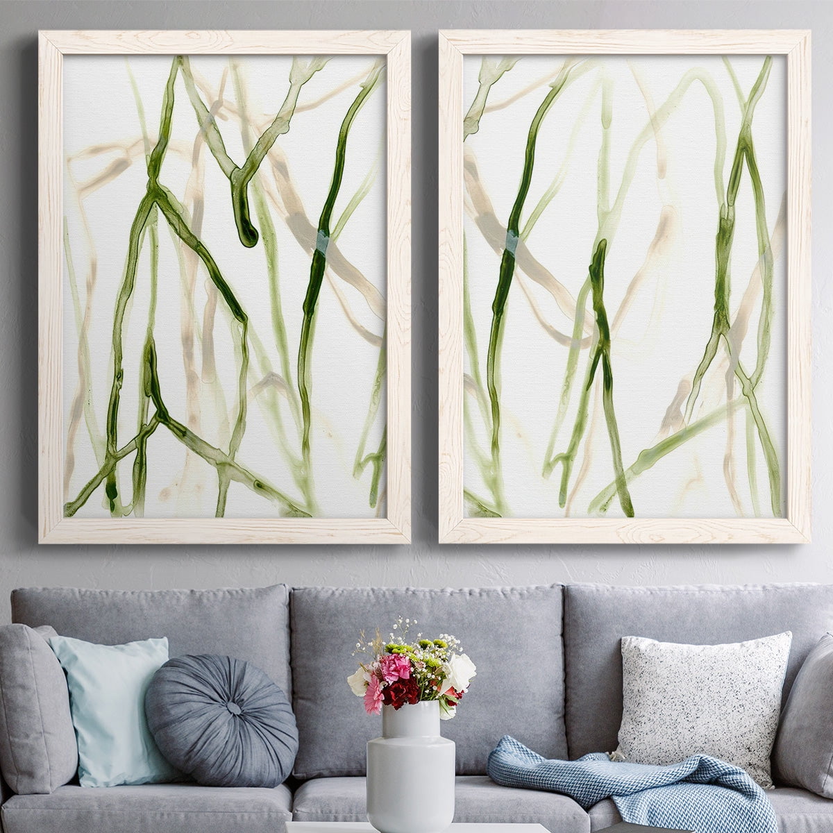 Runnel VII - Premium Framed Canvas 2 Piece Set - Ready to Hang