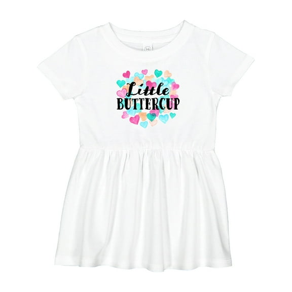 Inktastic Little Buttercup Hearts Girls Baby Dress