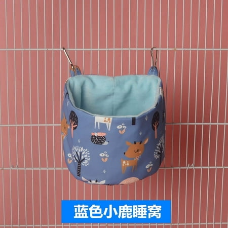 

Hamster Bed Hammock Small Deer Pattern Warm Bed House Cage Nest Sugar Glider Small Nest