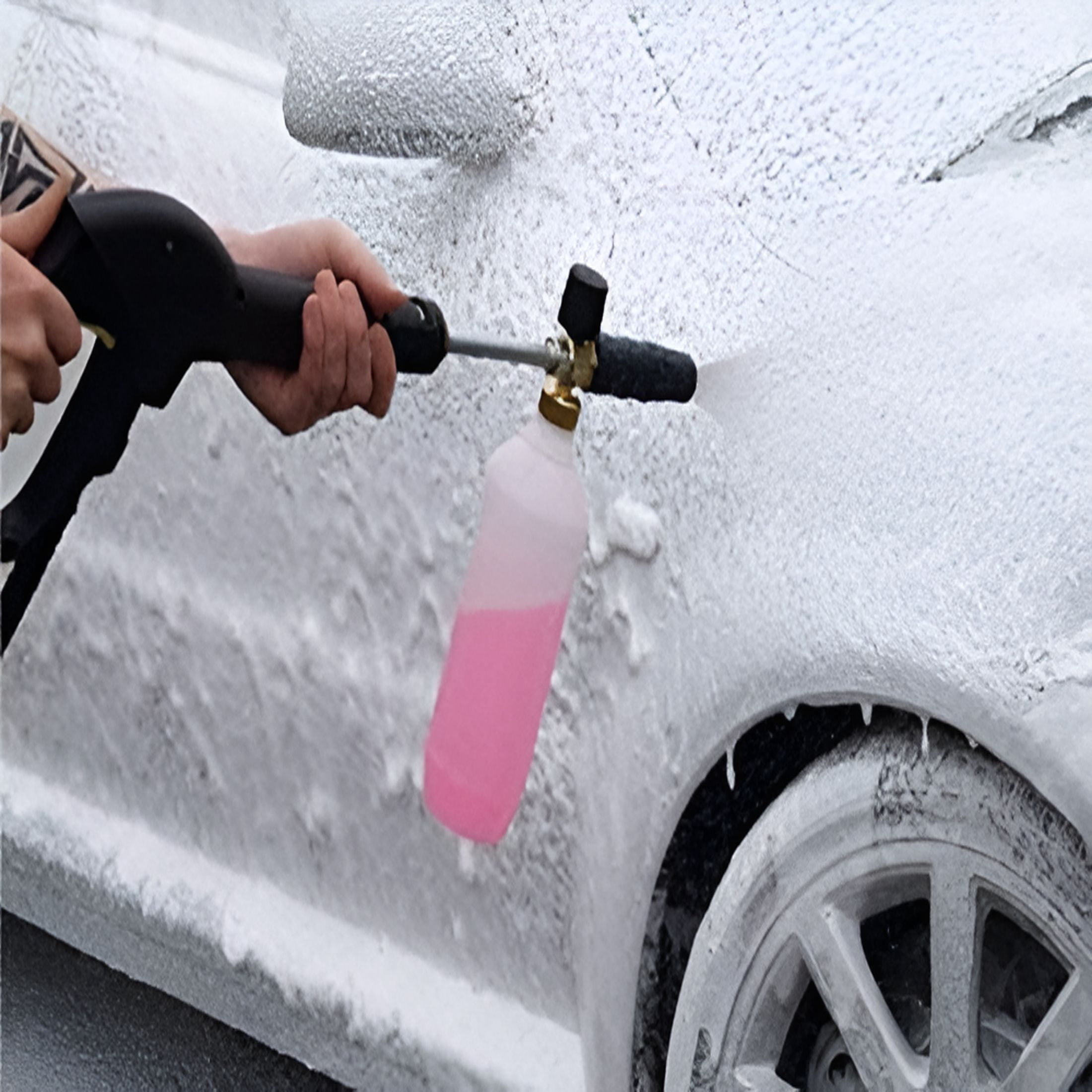ACDANC Foam Cannon, Car Wash Pressure Washer Jet Wash 1/4" Quick Connector Adjustable Snow Foam Lance Foam Blaster, 1 Liter