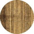 thumbnail image 1 of Ahgly Company Indoor Round Abstract Brown Modern Area Rugs, 5' Round, 1 of 4