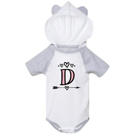 

Inktastic Letter D Monogram Tribal Arrow Gift Baby Girl Bodysuit