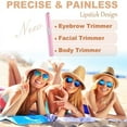 thumbnail image 3 of CHOK Women Eyebrow Precision Trimmer - Lady Facial Peach Fuzz Shaver Electric Razor Remover Kit for Brows Face Body  Painless Instant Hair Removal  Battery Operated, 3 of 9