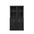 thumbnail image 5 of Gramercy Way Jill Zarin Home Bar Cabinet Rotating Wine Rack Black, 5 of 5