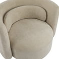 thumbnail image 4 of Christopher Knight Home Modern Swivel Accent Armchair, Round Design with Lumbar Pillow, Metal Base, Khaki, 4 of 9