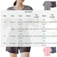 thumbnail image 3 of Goodtrade8 Womens Lounge Sets 2 Piece Pads Short Sleeve Crew Neck Sleepwear Casual Solid Color Women's Pajamas, 3 of 5