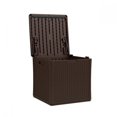 thumbnail image 3 of Suncast coffre de terrasse extérieur en résine de 60 gal, rangement de style osier pour coussins et accessoires de patio – Couleur Java, 3 of 3