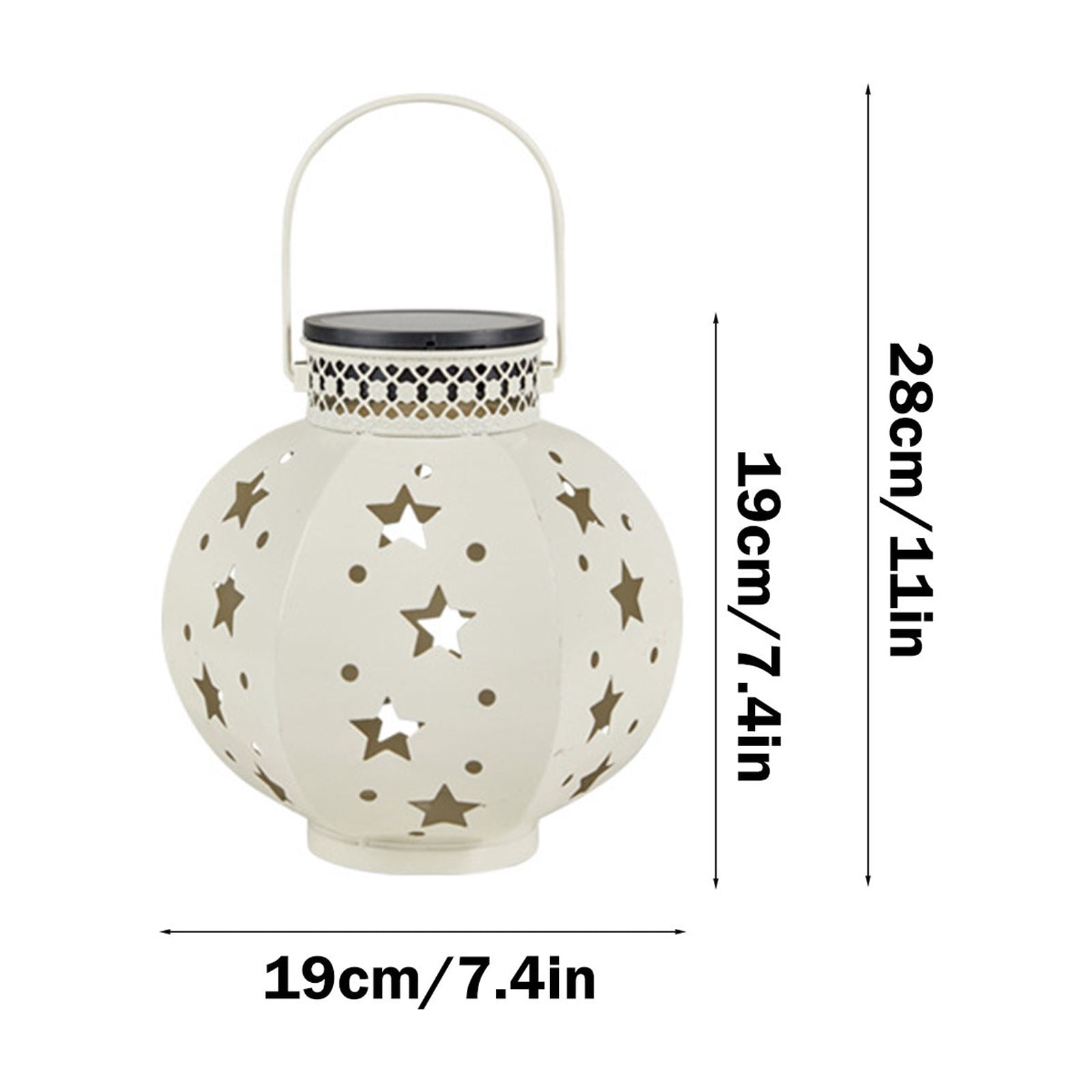 Outdoor Solar Lantern Waterproof Hanging Garden Light with Star Hollow Design, Courtyard Lights Garden Lights LED Lawn Lights, for Yard Patio Lawn Porch Pathway Party Decoration