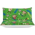 thumbnail image 3 of HAHDAXIA Monkey Pattern Bedding Solid Comforter Set for All Seasons 3 Pieces(1 Comforter+2 Pillowcases) Soft Microfiber Bedding Set Twin(86"x70"), 3 of 7