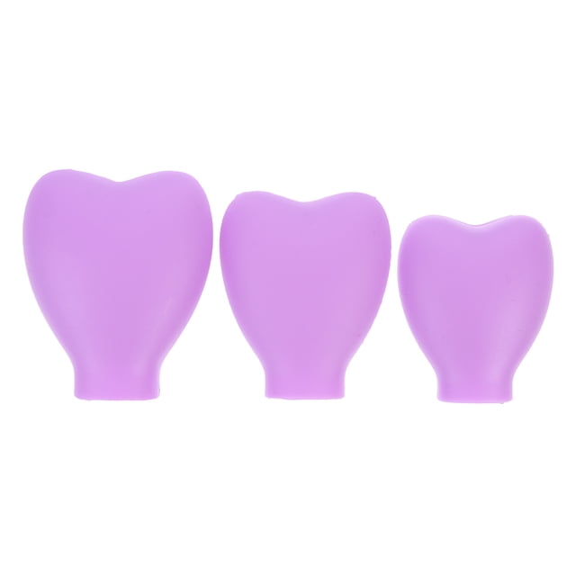 Shisuyan 3pcs Silicone Makeup Brush Covers For Travel Storage Organizers To Prolong Brush Life And Maintain Cleanliness