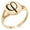 Rose Gold, variant on Stainless Steel Golden Ratio Mathematical Minimalist Oval Top Polished Statement Signet Ring