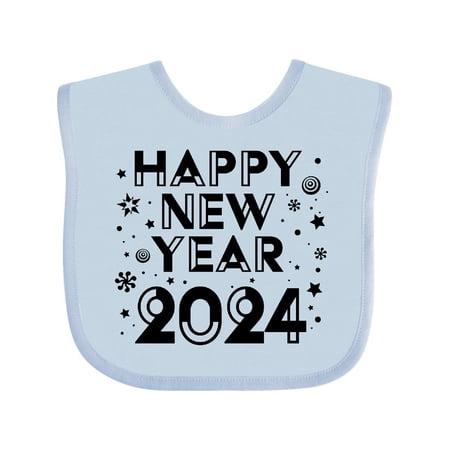 

Inktastic Happy New Year 2024 Boys or Girls Baby Bib