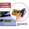 thumbnail image 5 of New Driver Magnet for Car, 3Pcs Magnetic Reflective Novice Driver Stickers, Car Exterior Accessories, New Driver Vehicle Safety Signs（Red Border） New-red Border Magnet, 5 of 5