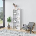 thumbnail image 3 of Ada Home Decor 5 Shelf Bookcase Multiple Tier Open Shelf Modern Book Shelves, White, 3 of 7