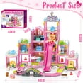 thumbnail image 6 of UQN Dollhouse Kit for Girls Ages 3-6, 471PCS Pink Castle Toys with Slide, Track, Lights, DIY 11 Rooms 4 Balconies Furniture, Pretend Play Toys Birthday Gift for Girls Kids 4 5 6 7 8 Years Old, 6 of 7