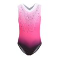thumbnail image 1 of Ballet gymnastics suit sleeveless diamond dance practice pattern gradient body suit clothes dance clothes, 1 of 6