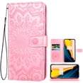 thumbnail image 1 of Case for Oneplus 7 /6T Wallet Case Leather Premium PU Embossed Design Magnetic Closure Protective Cover with Card Slots for Oneplus 7 /6T, Rose Gold, 1 of 5