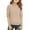 Beige, variant on Girls Long Sleeve Mock Neck Pullover Sweater Soft Knit Casual Lightweight Comfortable Top for Everyday Wear