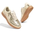 thumbnail image 5 of LUCKY STEP Womens Classic Retro Sneakers Non Slip Fashion Casual Shoes,Gold, 5 of 7