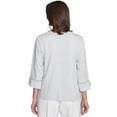 thumbnail image 2 of Alfred Dunner Womens Embroidered Scroll Bell Sleeve Top, 2 of 4
