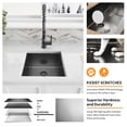 thumbnail image 5 of 17-inch Gunmetal Black Undermount Kitchen Sink, 16 Gauge Stainless Steel Single Bowl Bar Sink, 5 of 10