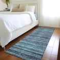 thumbnail image 4 of Dalyn Rugs Machine Washable Indoor/Outdoor Chantille Teal 2'3" x 7'6" Runner Rug, 4 of 7