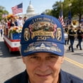 thumbnail image 5 of United States 250th Anniversary Hat, Adjustable Vintage Washed Patriotic Baseball Hat, 250th US Anniversary Distressed Denim Hat, 1776–2026 Printed Patriotic Baseball Cap, 5 of 5