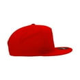 thumbnail image 4 of Decky 1064 5 Panel High Profile Structured Cotton Blend Snapback-Red, 4 of 6