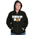 thumbnail image 3 of Pizza Hump Day Office Job Funny Work Unisex Fleece Graphic Zip Up Hoodie Brisco Brands 2X, 3 of 5