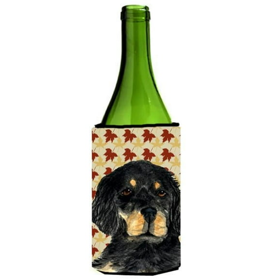 Gordon Setter Fall Leaves Portrait Wine Bottle Hugger - 24 oz.