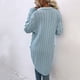thumbnail image 5 of Suéter de mujer moda elegante señoras otoño manga larga cárdigan tejido prendas de vestir Verde L Yuyangstore Chaqueta de punto, 5 of 7