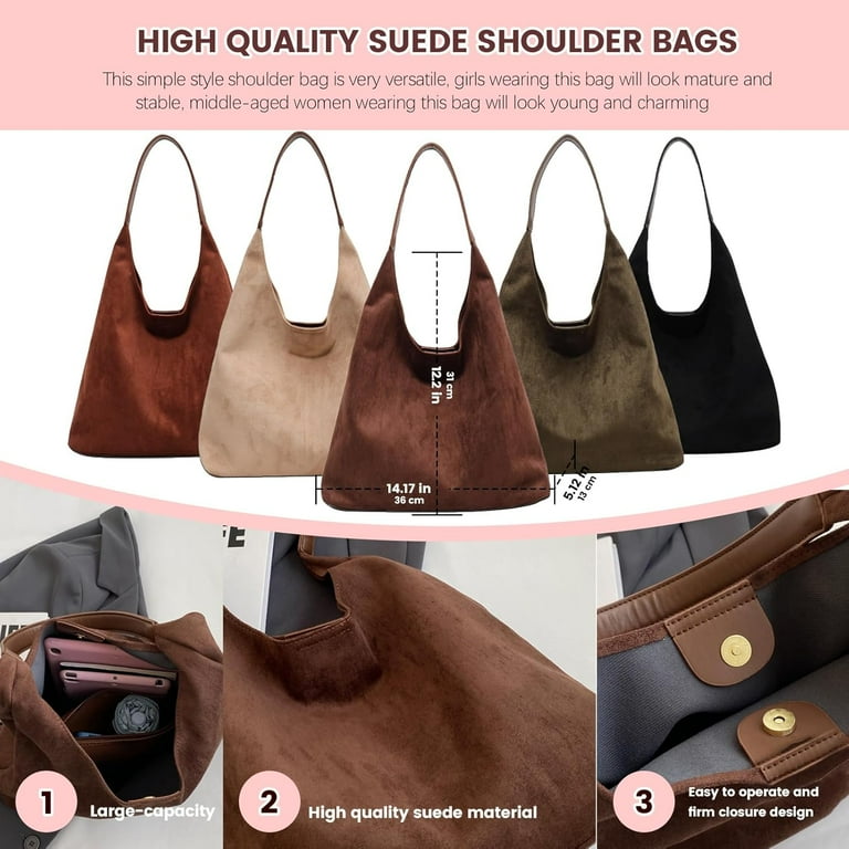 Tan suede slouch bag shop