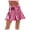 Pink, variant on vigerkar Women's Shiny Flared Pleated Y2k Outfit Mini Glitter Skater Skirt (Red, L)