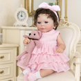 thumbnail image 2 of Muñeca KidCuddz para niña realista con pelo rizado enraizado, 45 cm, 2 of 7